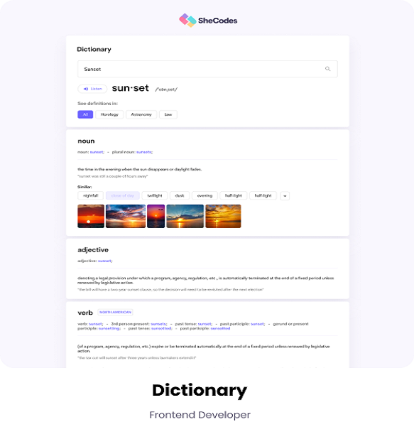 dictionary project